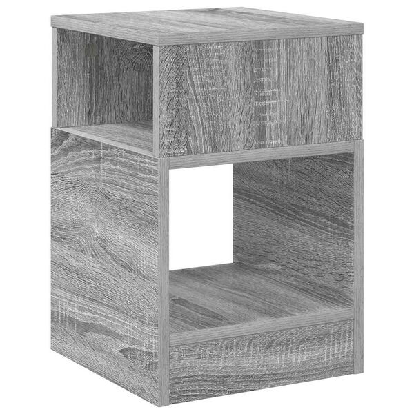 vidaXL Tavolino Grigio Sonoma 30,5 x 30 x 45 cm Legno multistrato