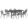 vidaXL Set da Pranzo per Giardino 9 pz Antracite