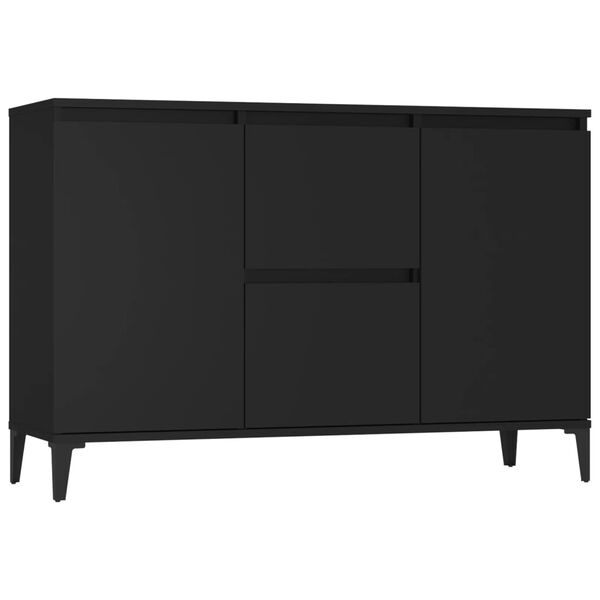 vidaXL Credenza Nera 102x35x70 cm in Legno Multistrato