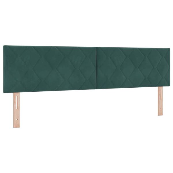 vidaXL Letto a molle con materasso Verde Scuro 200 x 180 cm Poliestere