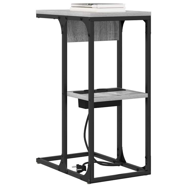 vidaXL Armadio da Notte Grigio Sonoma 41,5 x 26 x 60,5 cm