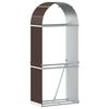 vidaXL Portaceppi Marrone 80x45x190 cm in Acciaio Zincato
