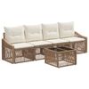 vidaXL Set Divano da Giardino 5 pz Beige polyrattan
