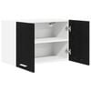 vidaXL Armadio pensile 2 pcs Rovere Nero e Bianco 60 x 31 x 40 cm