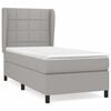 vidaXL Giroletto a Molle con Materasso Grigio Chiaro 80x200 cm Tessuto