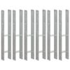 vidaXL Picchetti per Recinzione 6 pz Argento 9x6x60 cm Acciaio Zincato