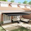 vidaXL Telo di ricambio per tenda da sole Nero 580 x 295 cm Poliestere