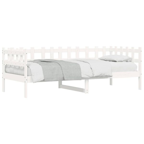 vidaXL Dormeuse senza Materasso Bianca 90x200 cm Legno Massello Pino