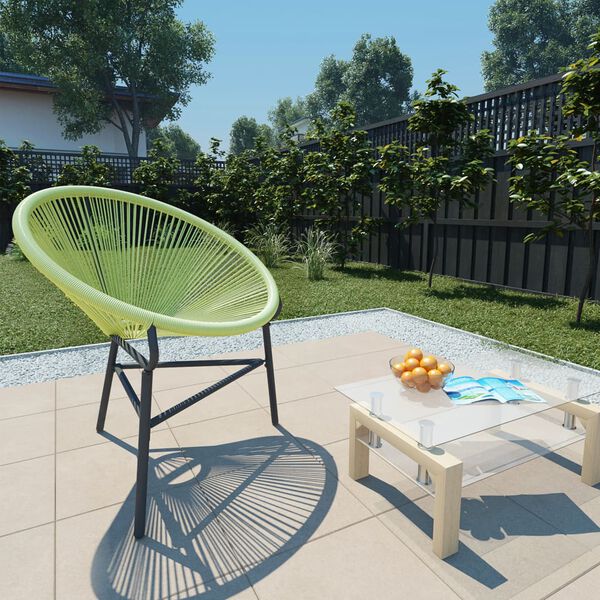 vidaXL Sedia Acapulco da Giardino in Polyrattan Verde