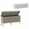 vidaXL Contenitore da Giardino con Ruote Grigio Chiaro Polyrattan