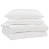 vidaXL Duvet Estivo con cuscino 3 pcs Bianco Microfibra