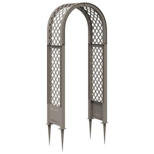 vidaXL Arco di rose con punte PP Grigio