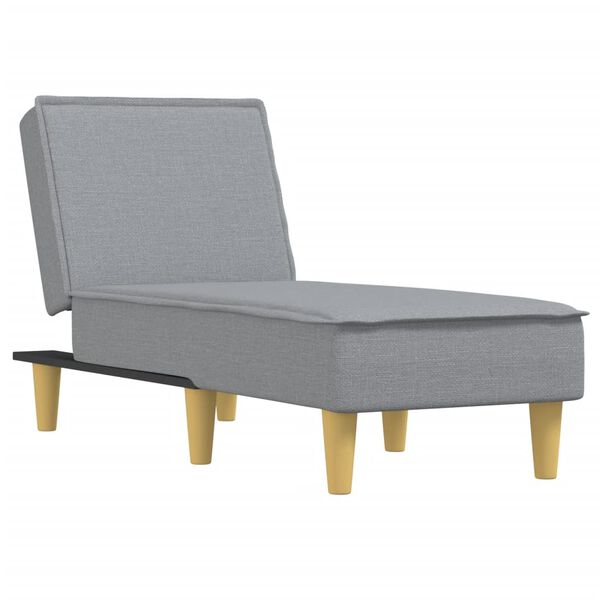 vidaXL Chaise Longue in Tessuto Grigio Chiaro