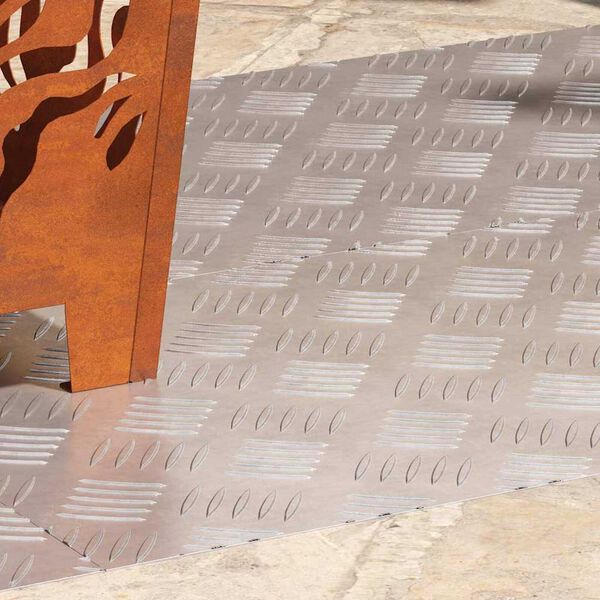 vidaXL Gradini per Scale 4 pcs Argento 100 x 40 cm Alluminio