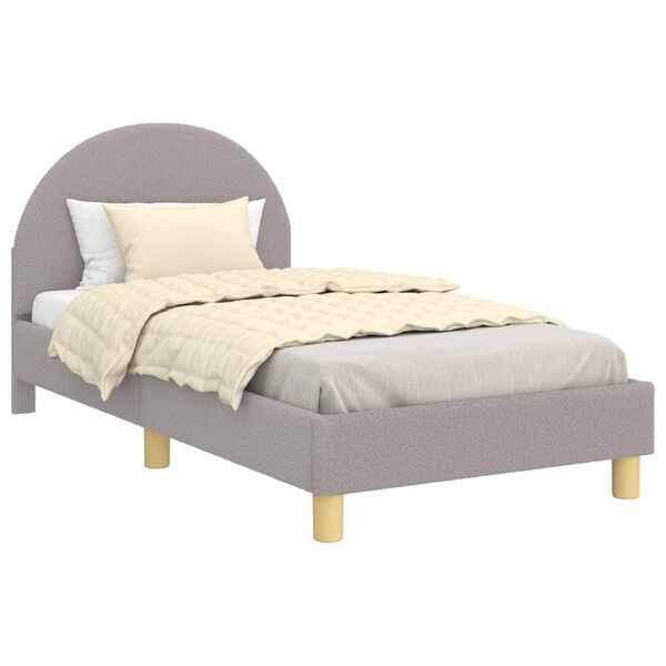 vidaXL Struttura letto bambini con testata Grigio chiaro 80 x 160 cm