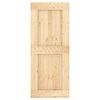 vidaXL Porta Scorrevole con Set Hardware 85x210 cm Legno Massello Pino