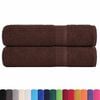 vidaXL Asciugamani Doccia 2 pz FROGN Marrone 70x140 cm 100% Cotone