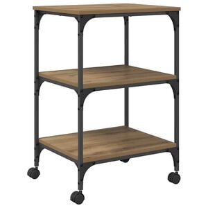 vidaXL Supporto per Stampante Rovere Artigianale 50 x 41 x 75 cm