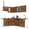 vidaXL Set Mobili da Cucina 11 pz Kalmar Rovere Fumo Legno Multistrato