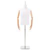 vidaXL Manichino Regolabile 170-218 cm con Base Maschio PP Bianco