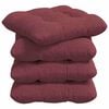 vidaXL Cuscini per Seduta 4 pz Tessuto Rosso Vino 40 x 40 x 12 cm