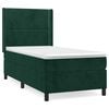 vidaXL Giroletto a Molle con Materasso Verde Scuro 100x200 cm Velluto