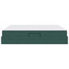 vidaXL Letto con contenitore e materasso Verde Scuro 160 x 200 cm