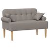 vidaXL Loveseat con bottoni imbottiti Tortora 120 x 65 x 79 cm Tessuto