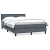 vidaXL Giroletto a Molle con Materasso Grigio Scuro 160x210 cm Velluto
