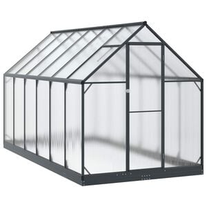 vidaXL Serra da Giardino con porta Antracite 183,5 x 363,5 x 207 cm