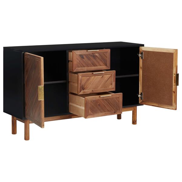vidaXL Credenza 115x35x70 cm in Legno Massello di Acacia e MDF