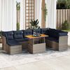 vidaXL Set Divano da Giardino 6 pz con Cuscini Grigio in Polyrattan