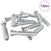 vidaXL Vite a testa cilindrica 12 pcs Argento M7 x 40 mm Acciaio