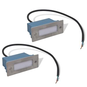 vidaXL Lampade da Incasso a LED 2 pz per Scale 44x111x56 mm