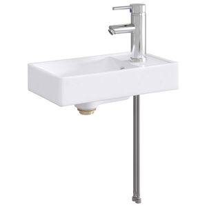 vidaXL Lavabo con rubinetto e scarico Cromato 40,5 x 22,5 x 11,5 cm