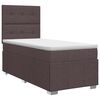 vidaXL Letto box spring con materasso Marrone Scuro 100 x 200 cm