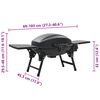 vidaXL Barbecue e Griglia a Gas Portatile con Fornello Nero