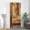 vidaXL Credenza con cassetto 2 pcs Legno vecchio 69,5 x 34 x 180 cm