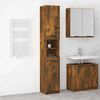 vidaXL Armadietto Bagno Rovere Fumo 32x34x188,5cm in Legno Multistrato