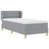 vidaXL Letto a molle con materasso Grigio chiaro 100 x 200 cm Tessuto