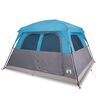 vidaXL Tenda Familiare Cabina per 6 Persone Blu Impermeabile