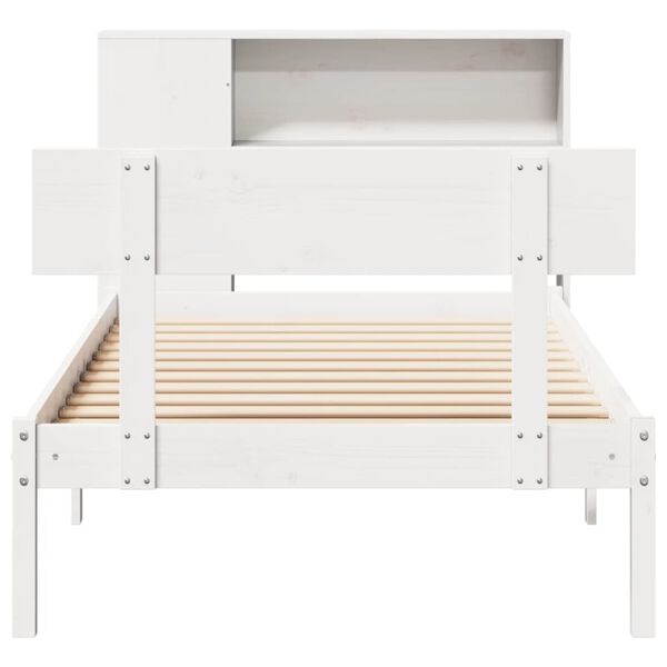 vidaXL Letto con Libreria senza Materasso 75x190 cm in Legno Pino
