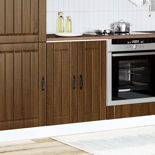 vidaXL Mobile Base Lavello Lucca Rovere Marrone in Legno Multistrato