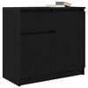 vidaXL Credenza con Cassetto Rovere Nero 71x35x65 cm Legno Multistrato