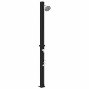 vidaXL Doccia solare con testa doccia e rubinetto 20 l Nero