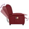 vidaXL Poltrona Massaggiante Elettrica Rosso Vino in Tessuto