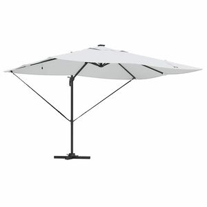 vidaXL Parasol Roma a braccio Beige e Nero 352 x 251 x 265 cm