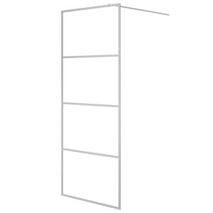 vidaXL Parete Doccia Walk in Argento 80x195 cm Vetro Trasparente ESG