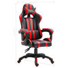 vidaXL Sedia da Gaming Rossa in Similpelle