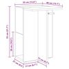 vidaXL Tavolino Bianco 35 x 40 x 55 cm Legno multistrato